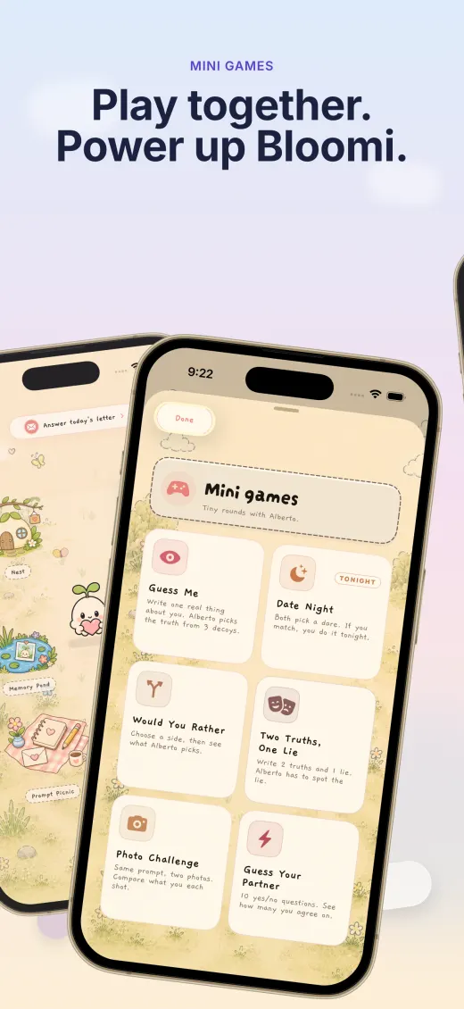 Closer paired mini-games preview on two phones