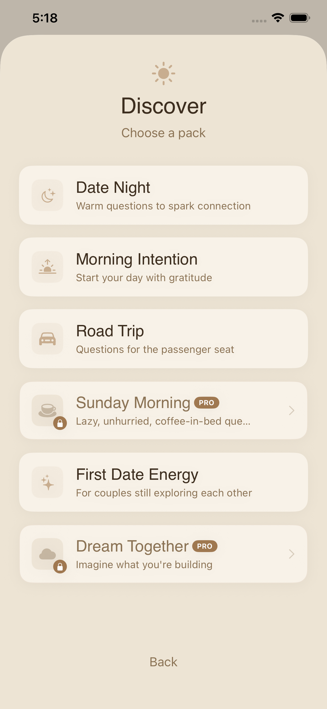 Closer pack selection